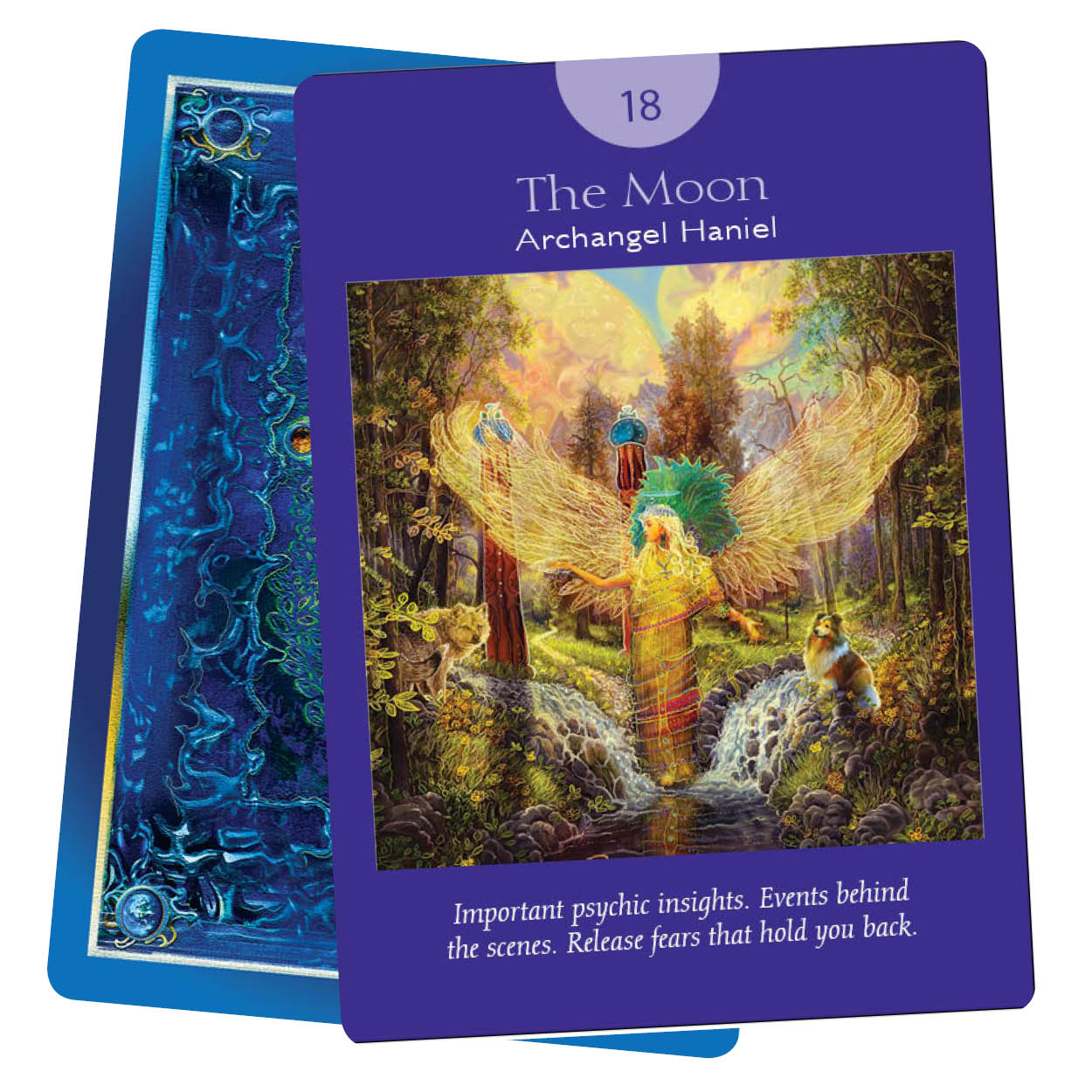 Angel Tarot - Radleigh Valentine - The Moon - Archangel Haniel