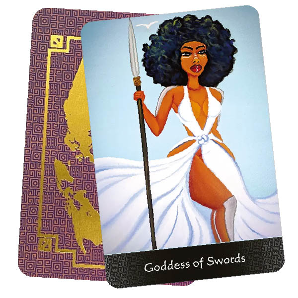 Afro Goddess Tarot Arcanas - Andrea Furtick - Goddess of Swords