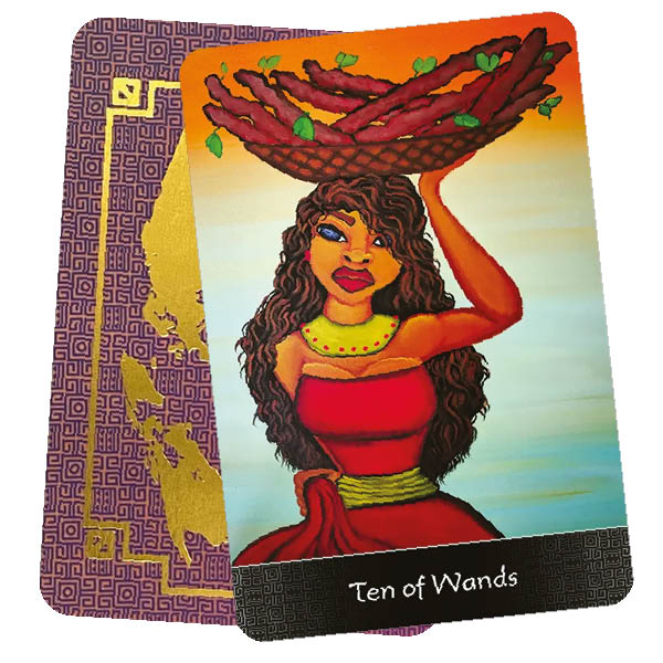 Afro Goddess Tarot Arcanas - Andrea Furtick - Ten of Wands