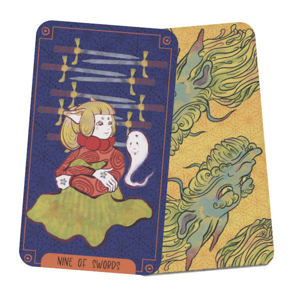 Floating World Tarot - Oliver Luke Delorie - Nine of Swords