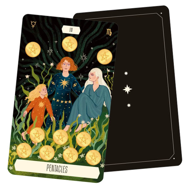 Zodiac Tarot In A Tin - Cecilia Lattari, Ana Chávez - Pentacles 10