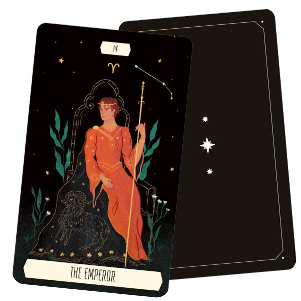 Zodiac Tarot In A Tin - Cecilia Lattari, Ana Chávez - The Emperor