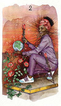 Staven / vuur element tarotkaart voorbeeld