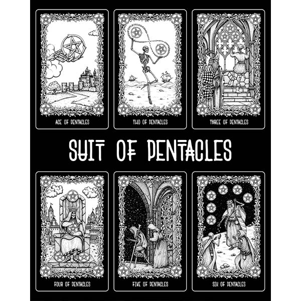 Darkside Skeleton Tarot - Pentacles