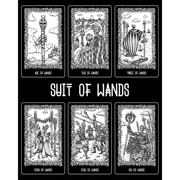 Darkside Skeleton Tarot - Wands