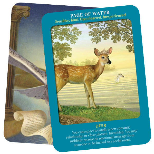 Animal Guides Tarot by Radleigh Valentine - Deer - Page of Water