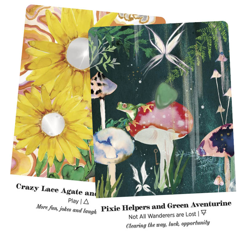 Earth Alchemy Oracle - Pixie Helpers and Green Aventurine