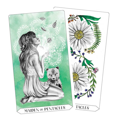 Lumina Tarot - Lauren Aletta - Maiden of Pentacles