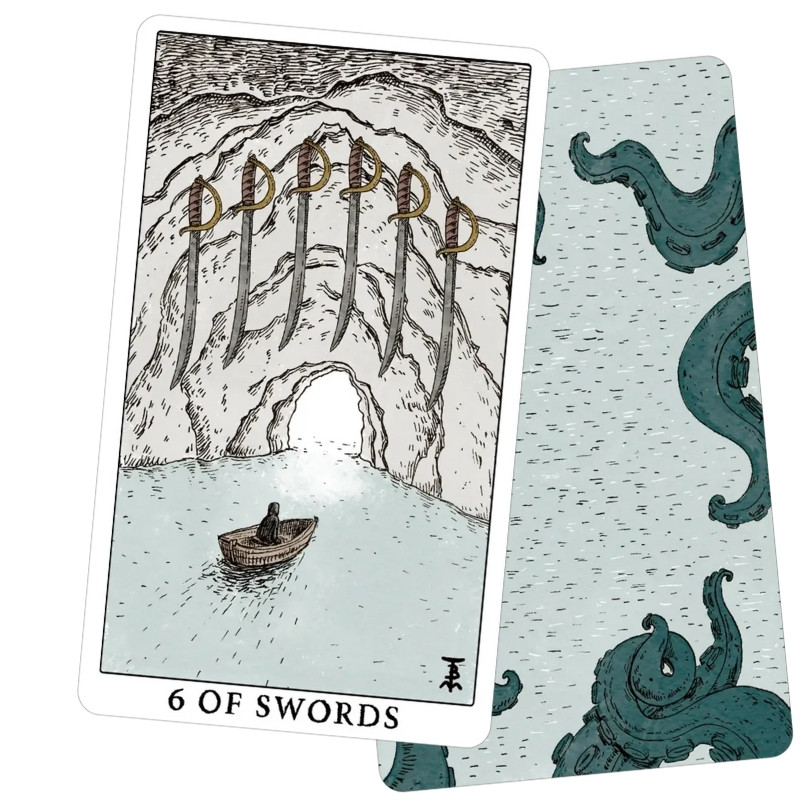 Tempest Tarot Deck - 6 of swords