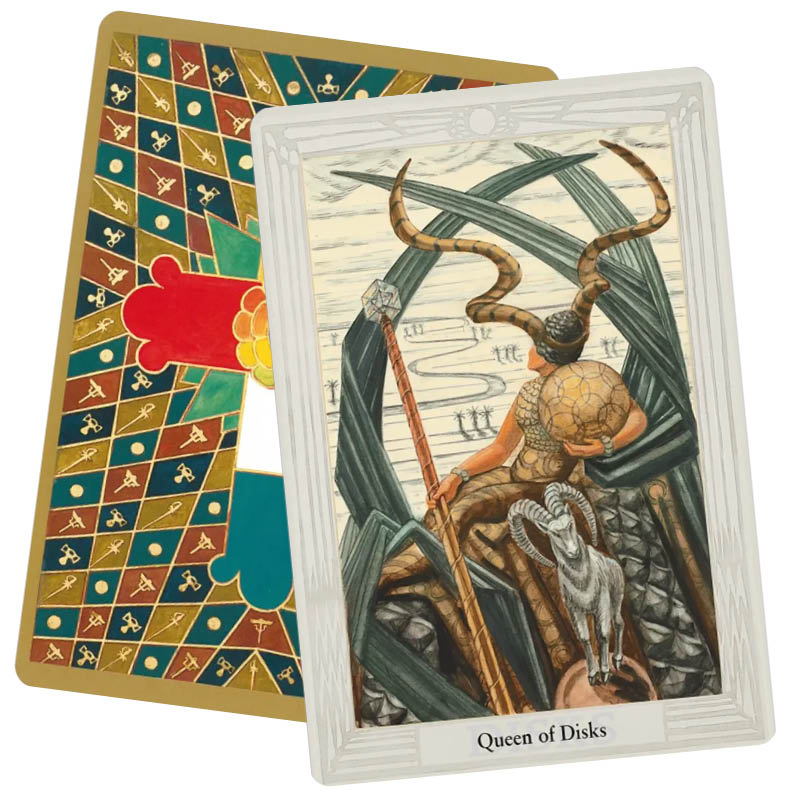Crowley Thoth Tarot Deck — Premier Edition - Queen of disks