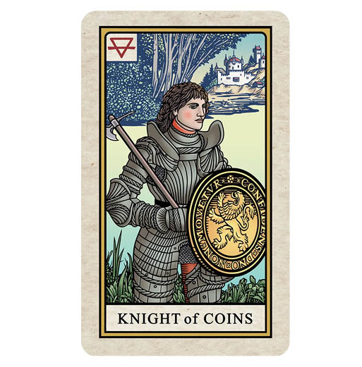 The Alchemical Tarot Reimagined - Knight of Coins