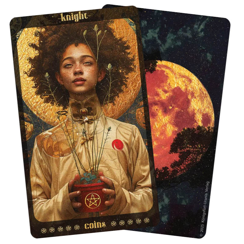 Amber Moon Tarot - Coins knight
