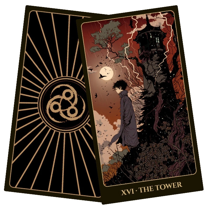 Ukiyo Tarot - Pietro Turino - The Tower