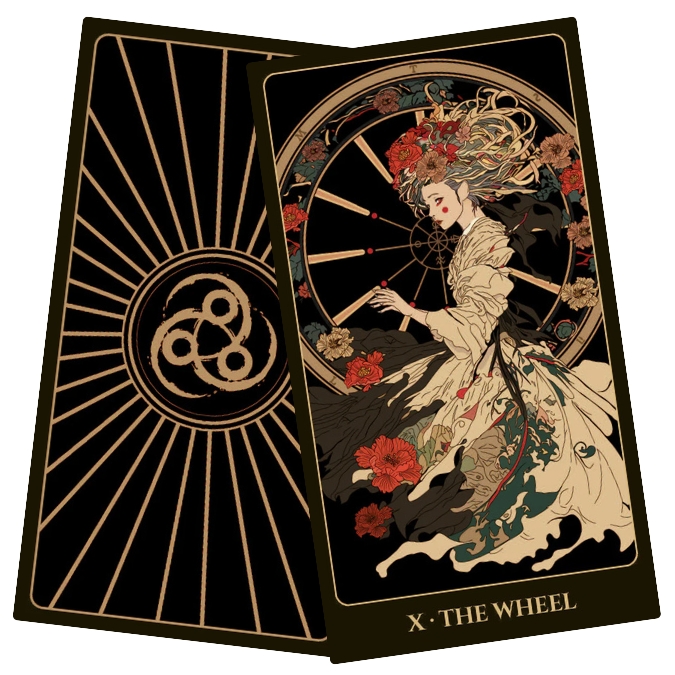 Ukiyo Tarot - Pietro Turino - The Wheel