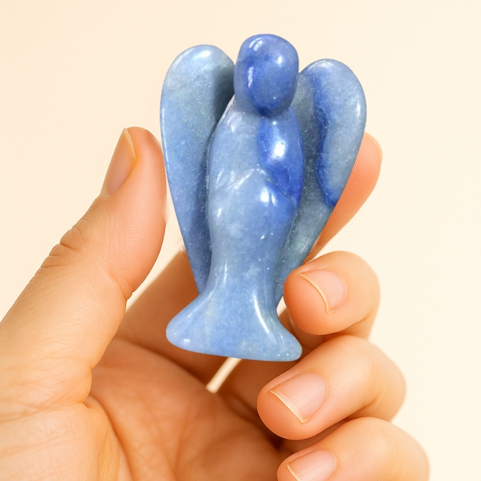 Blauwe Aventurijn engel