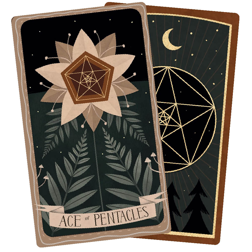 Green Codex Tarot Kit | Explore nature’s wisdom through symbolic tarot | Ace of pentacles