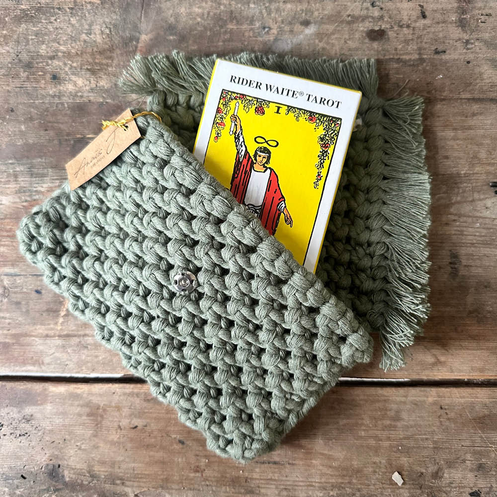 Bolsa de Tarot de macramé