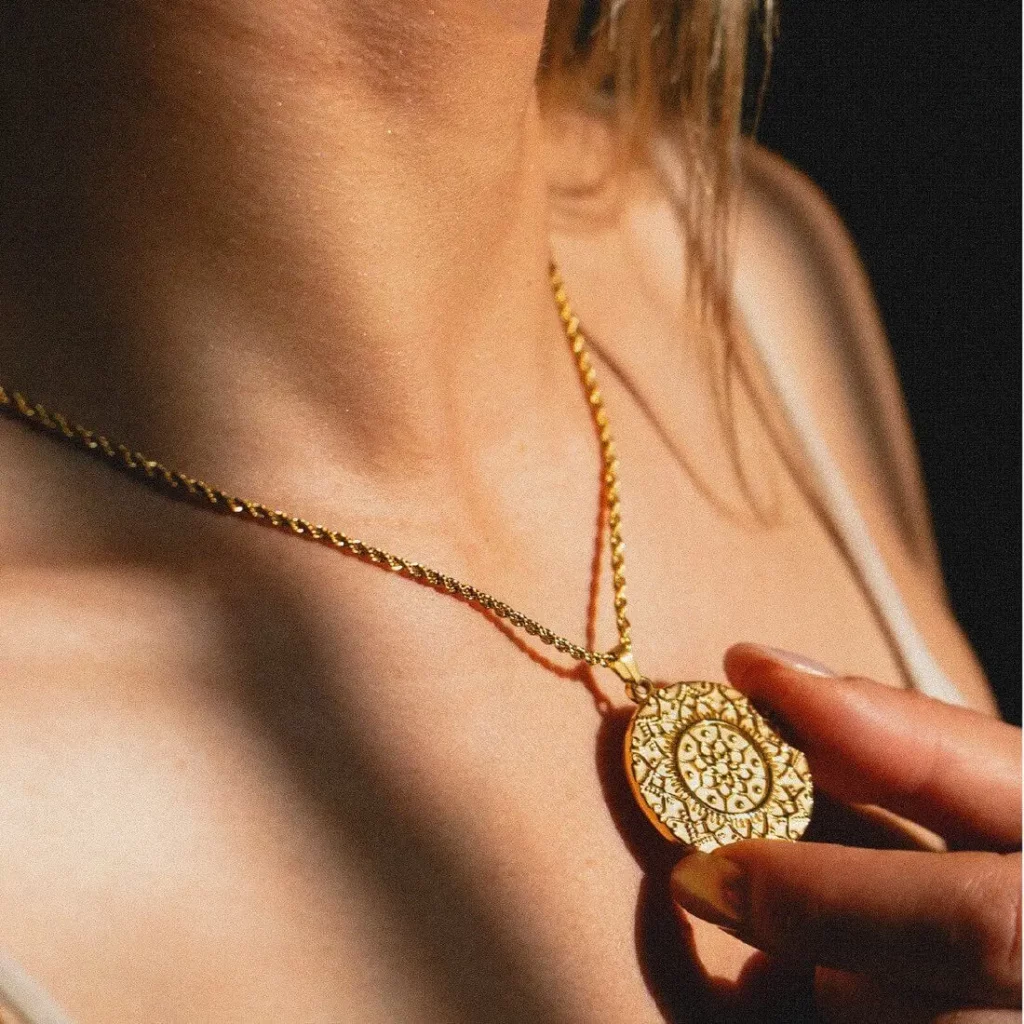 Mandala Pendant Necklace.