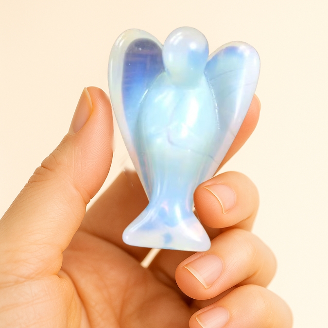 Opalite Angel | Gentle clarity and spiritual connection | Tarot.nl Opaliet engel | Voor licht, rust en heldere intuïtie | Tarot.nl