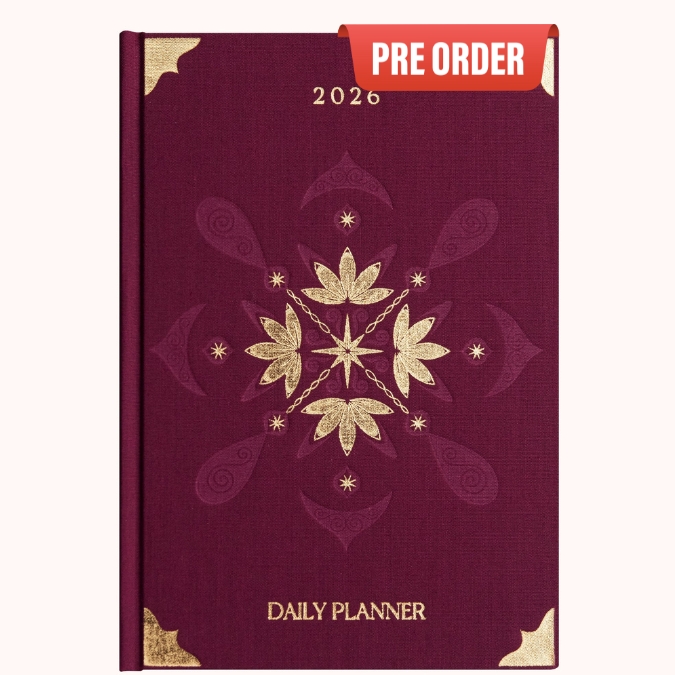 Burgundy 2026 Daily Planner