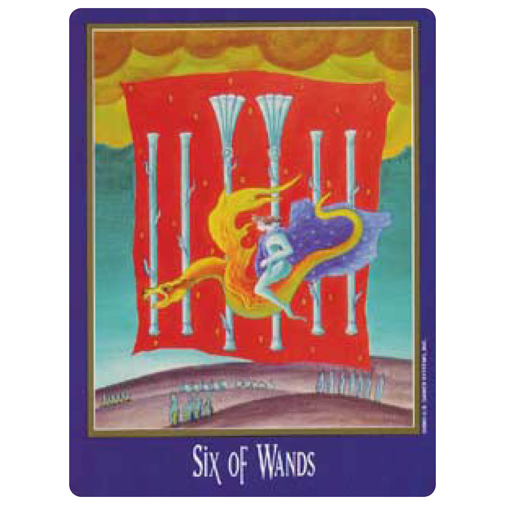New Centuries tarot - six of wands