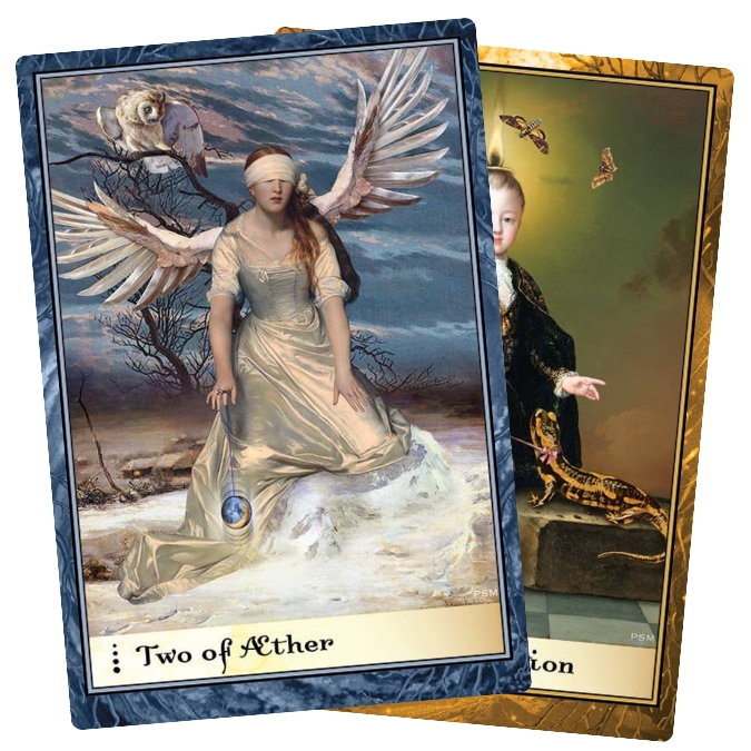 Boadicea’s Tarot of Earthly Delights features Paula Millet’s collage art across 80 cards with reimagined suits. For creative readers drawn to layered visuals.