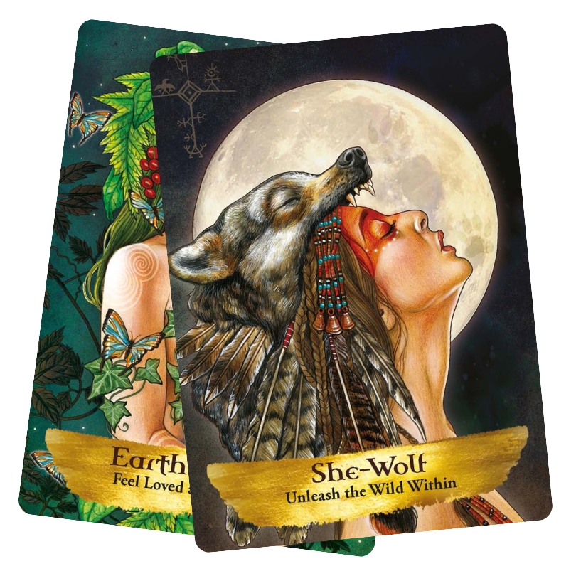 Angels and Ancestors Pocket Oracle Cards - She wolf