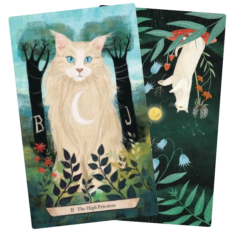 Enchanted Forest Felines Tarot - the high priestess