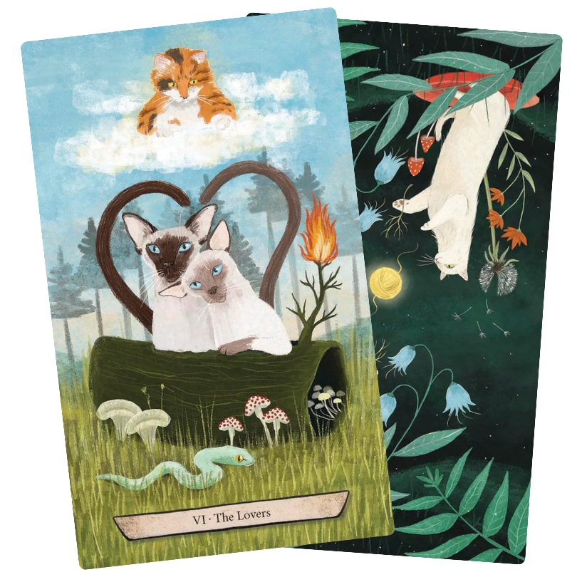 Enchanted Forest Felines Tarot - the lovers