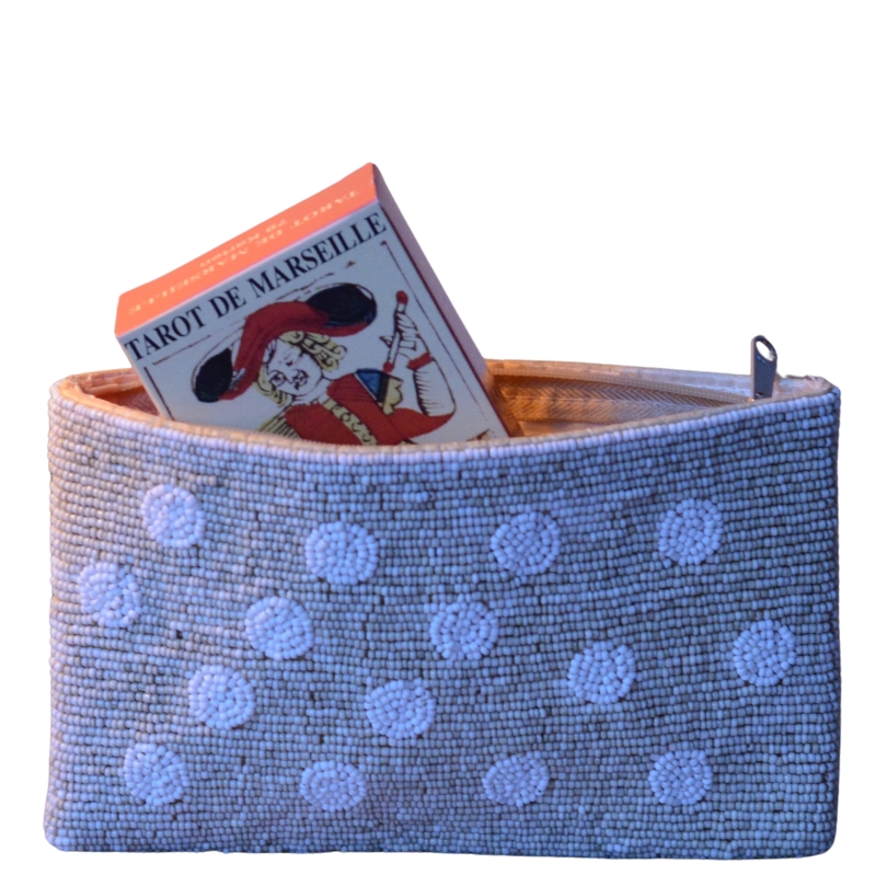 Kralentasje – Zand met witte stippen