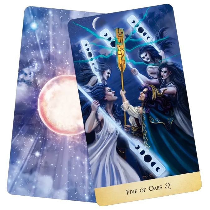 Stardust Wanderer Tarot - Five of oars