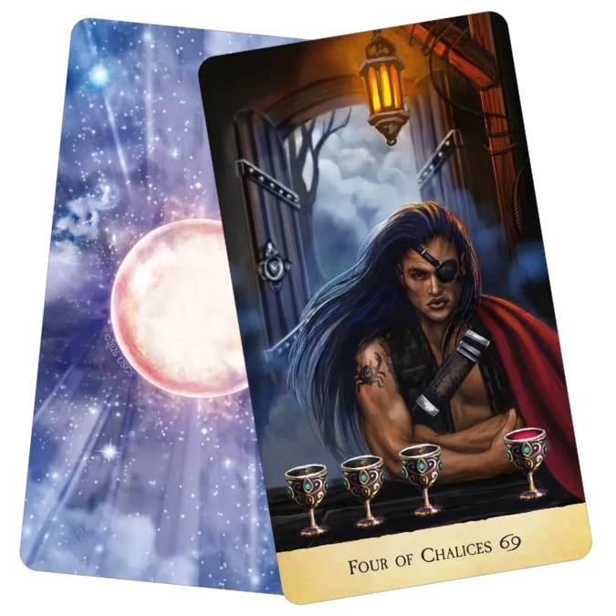 Stardust Wanderer Tarot - Four of chalices