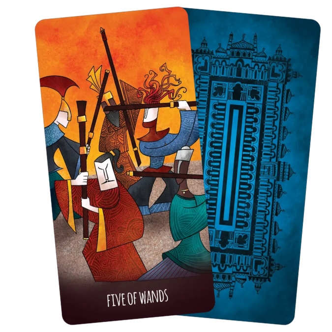 Tarot Of The Alchemist - Five of Wands