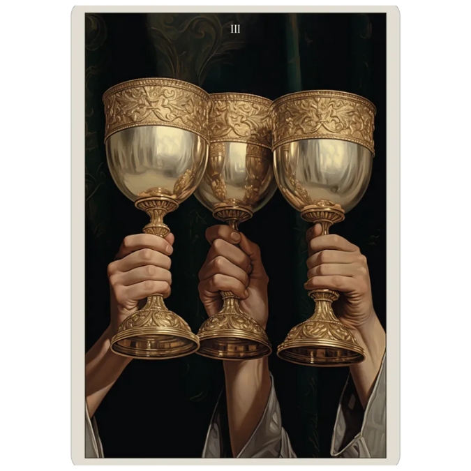 The Haptic Tarot - three of cups