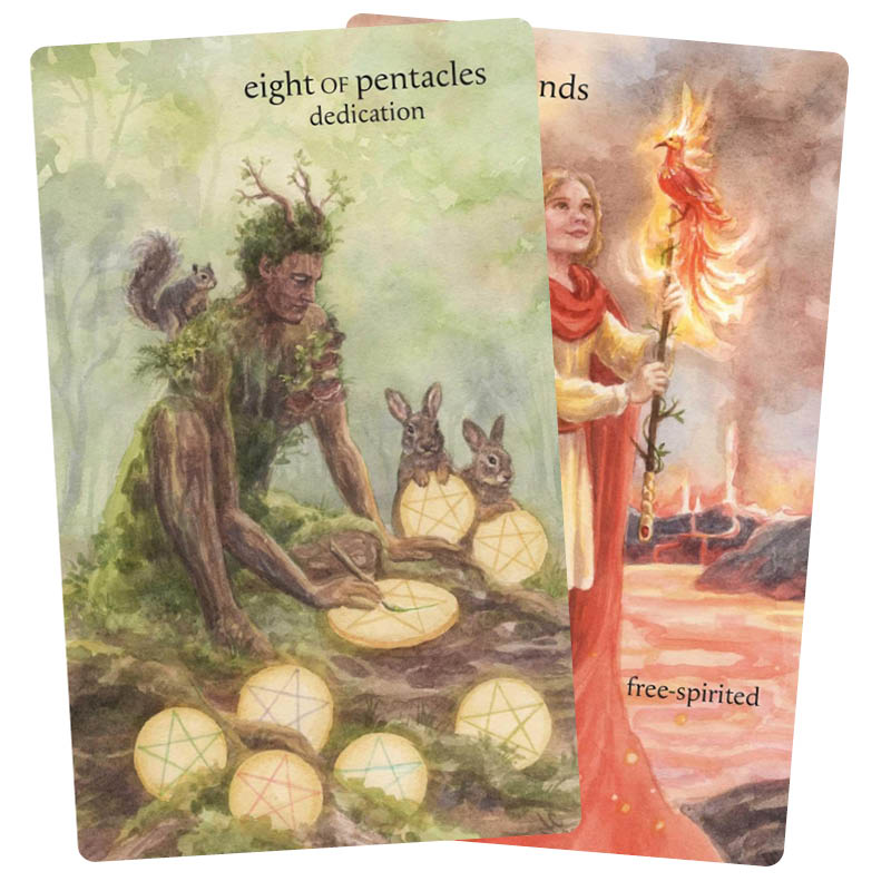 The Mythical Creatures Tarot - Eight of Pentacles - Dedication