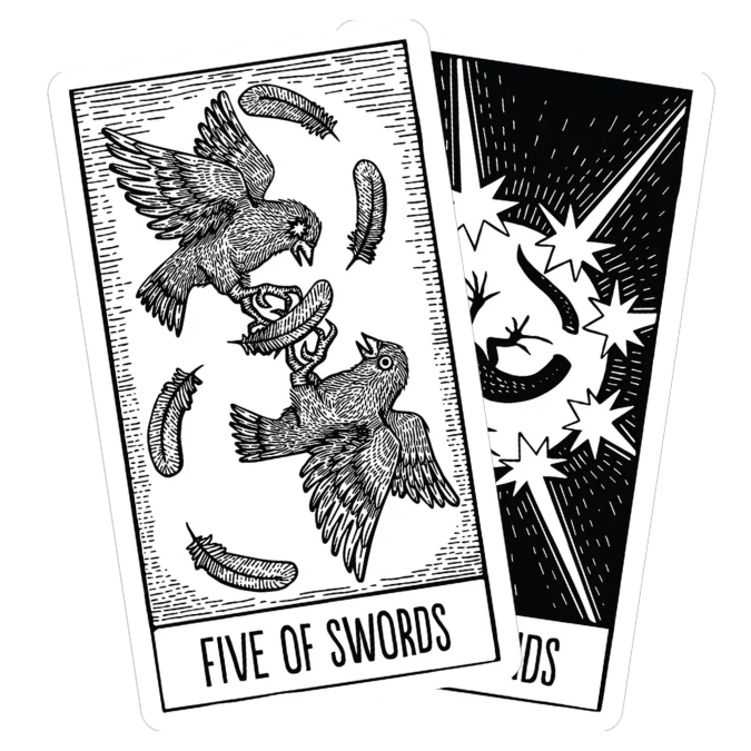 The Star String Tarot - Five of swords