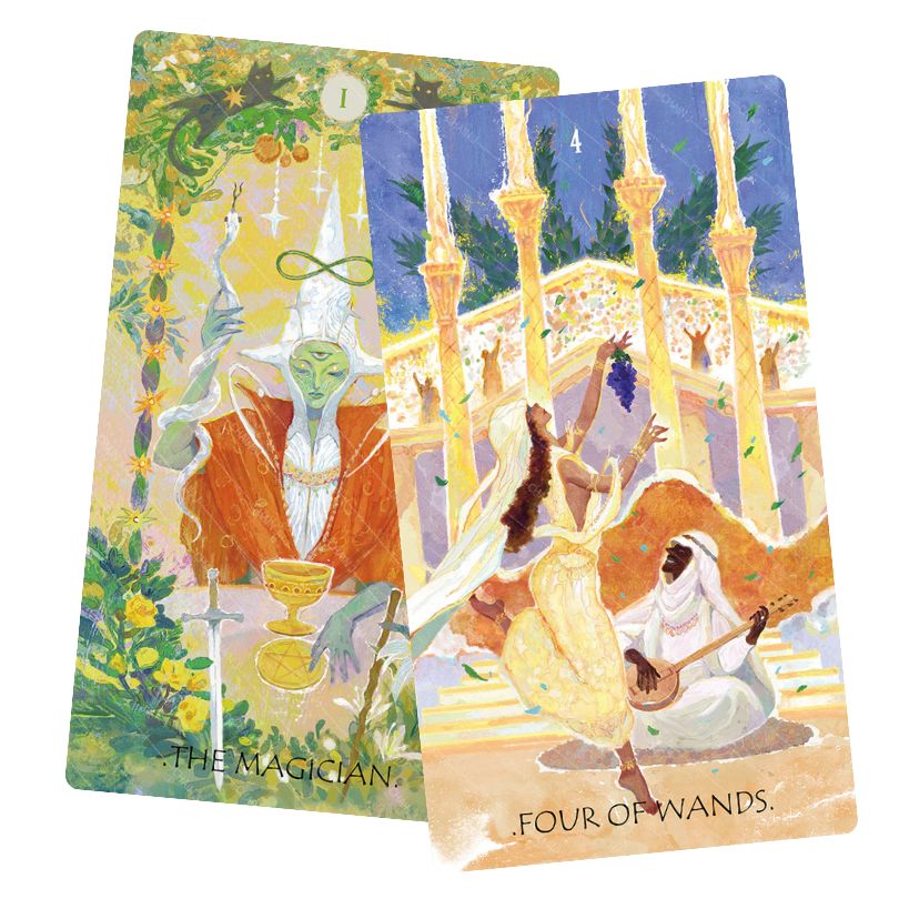 The Whisper of Stars and Garden Tarot - Four of Wands