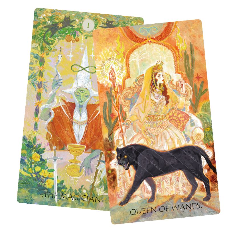 The Whisper of Stars and Garden Tarot - Queen of wands