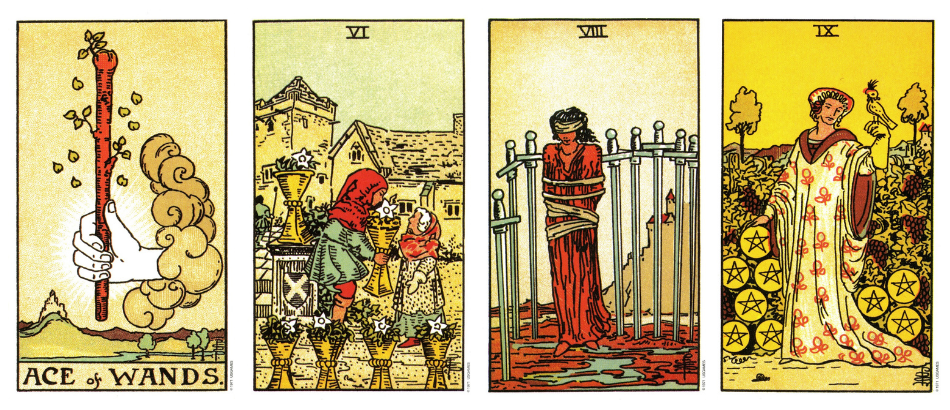 De vier elementen in de tarot