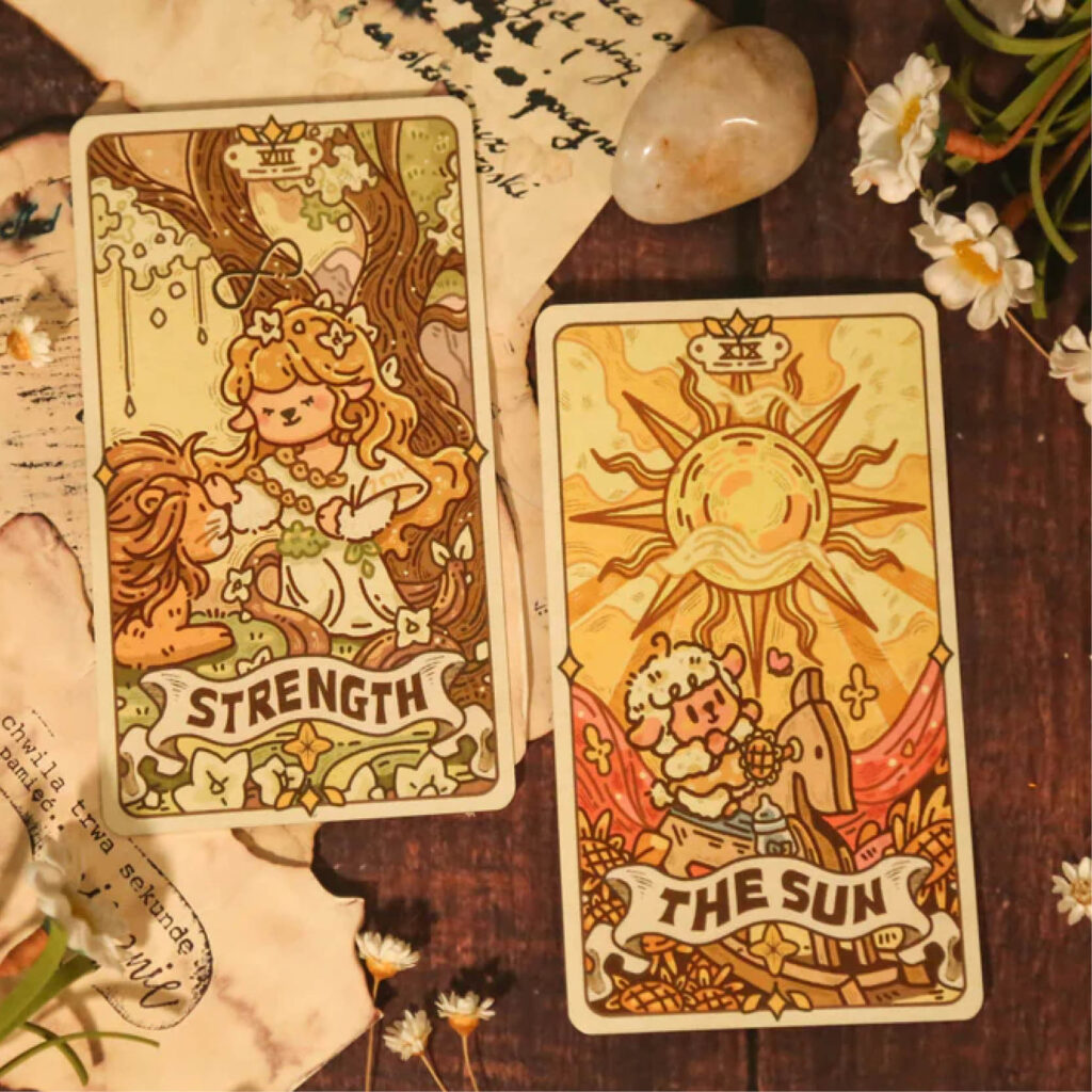 The Valley of the Lambs Tarot - Strength - the sun