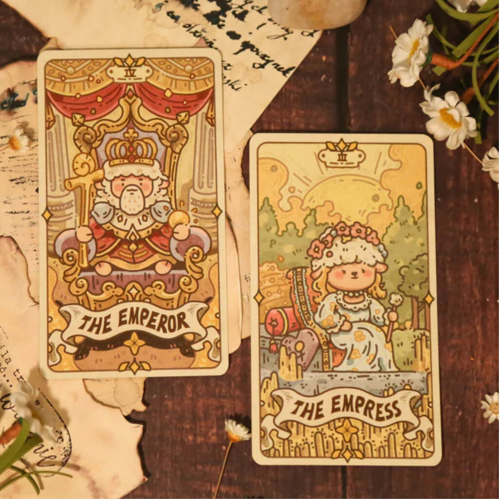 The Valley of the Lambs Tarot - the empress - the emperor