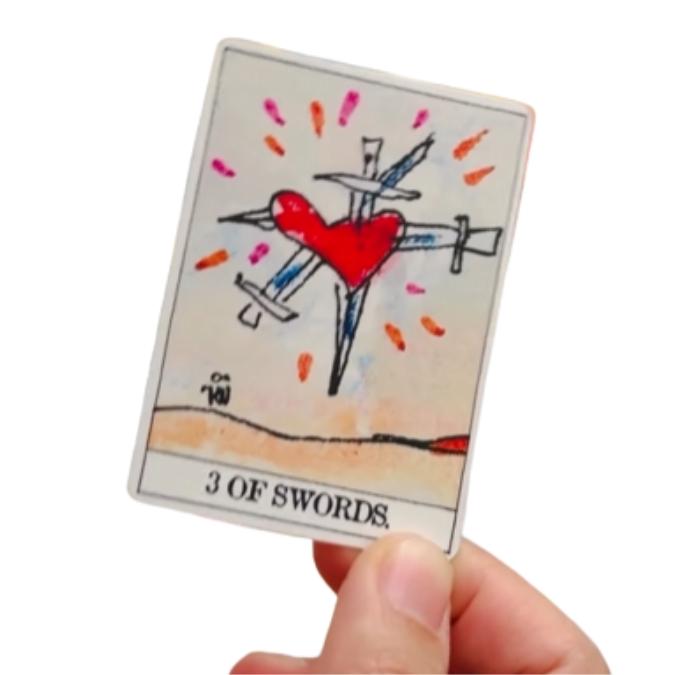 Noira Tarot van Duy Khanh Vo - 3 of sword