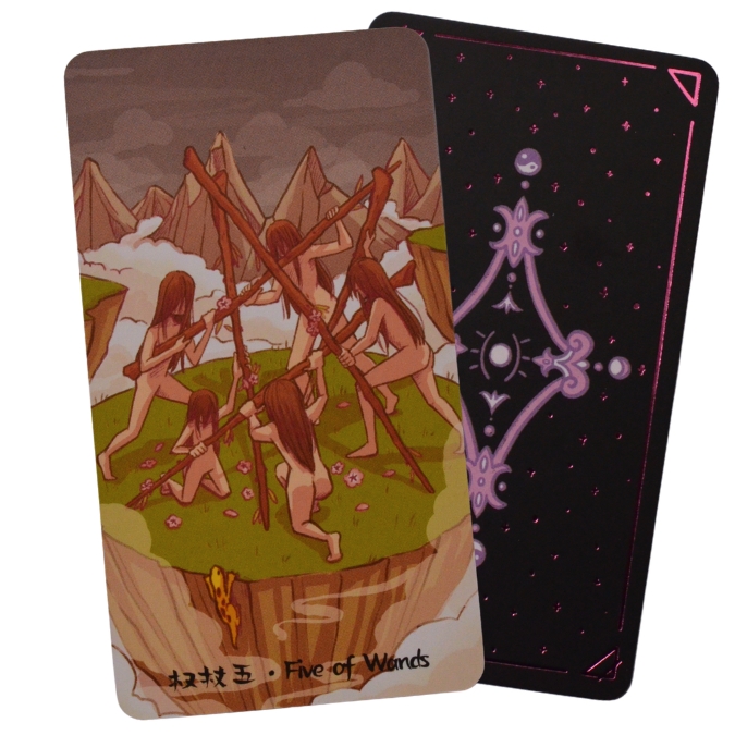 The Land of Stories Tarot - Five of wands