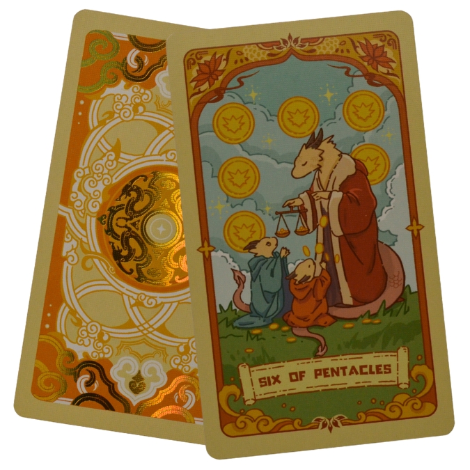 The Loong’s Dream Tarot - Six of Pentacles