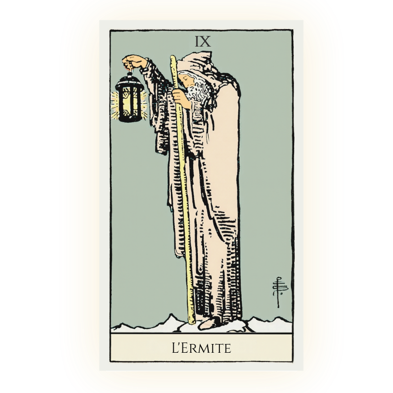 L'Ermite, carte de tarot du jeu Rider-Waite Smith