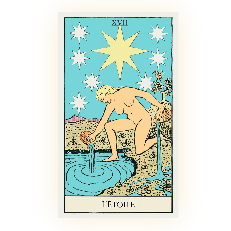 L'Étoile, carte de tarot du jeu Rider-Waite Smith