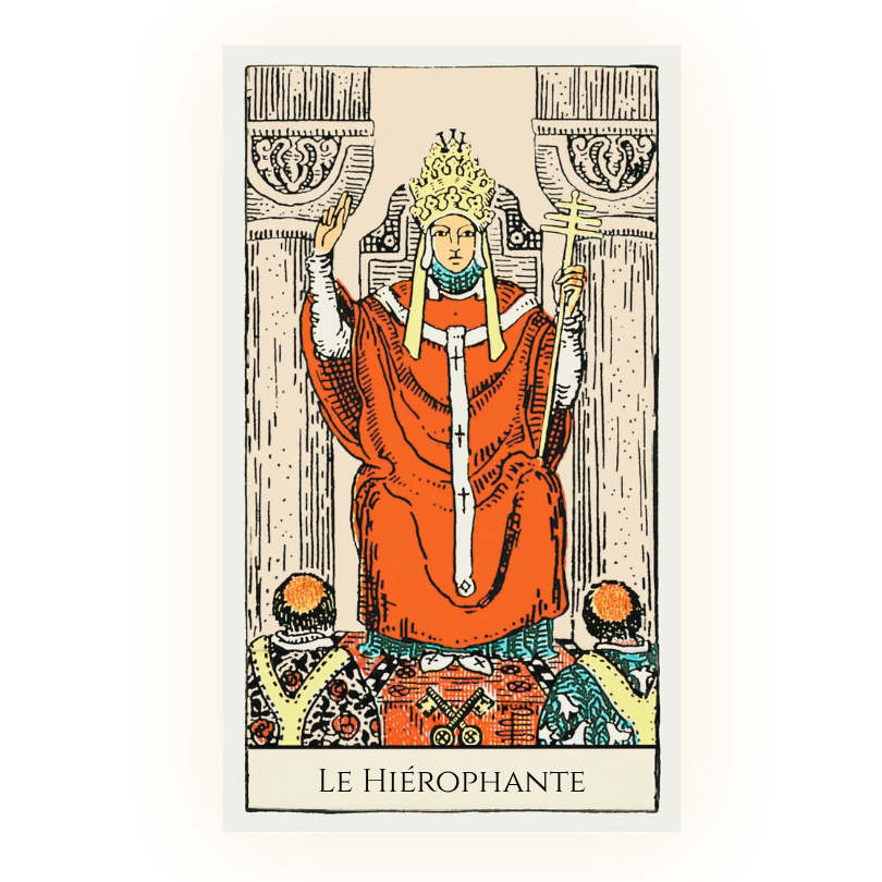 Le Pape, carte de tarot du jeu Rider-Waite Smith